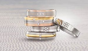 Boccia titanium ringen met diamant