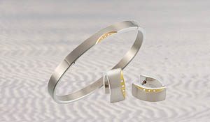 Boccia sieraden set met diamant